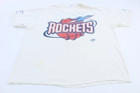 Vintage Houston Rockets Basketball Logo Graphic T-shirt Daily Style Layerable Look