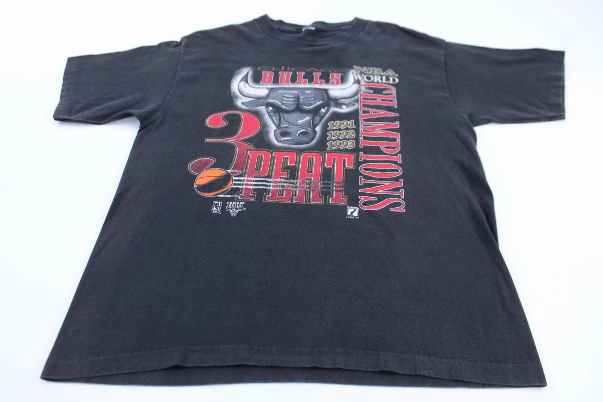 90's 3 Peat Chicago Bulls Basketball T-shirt Gym clothing