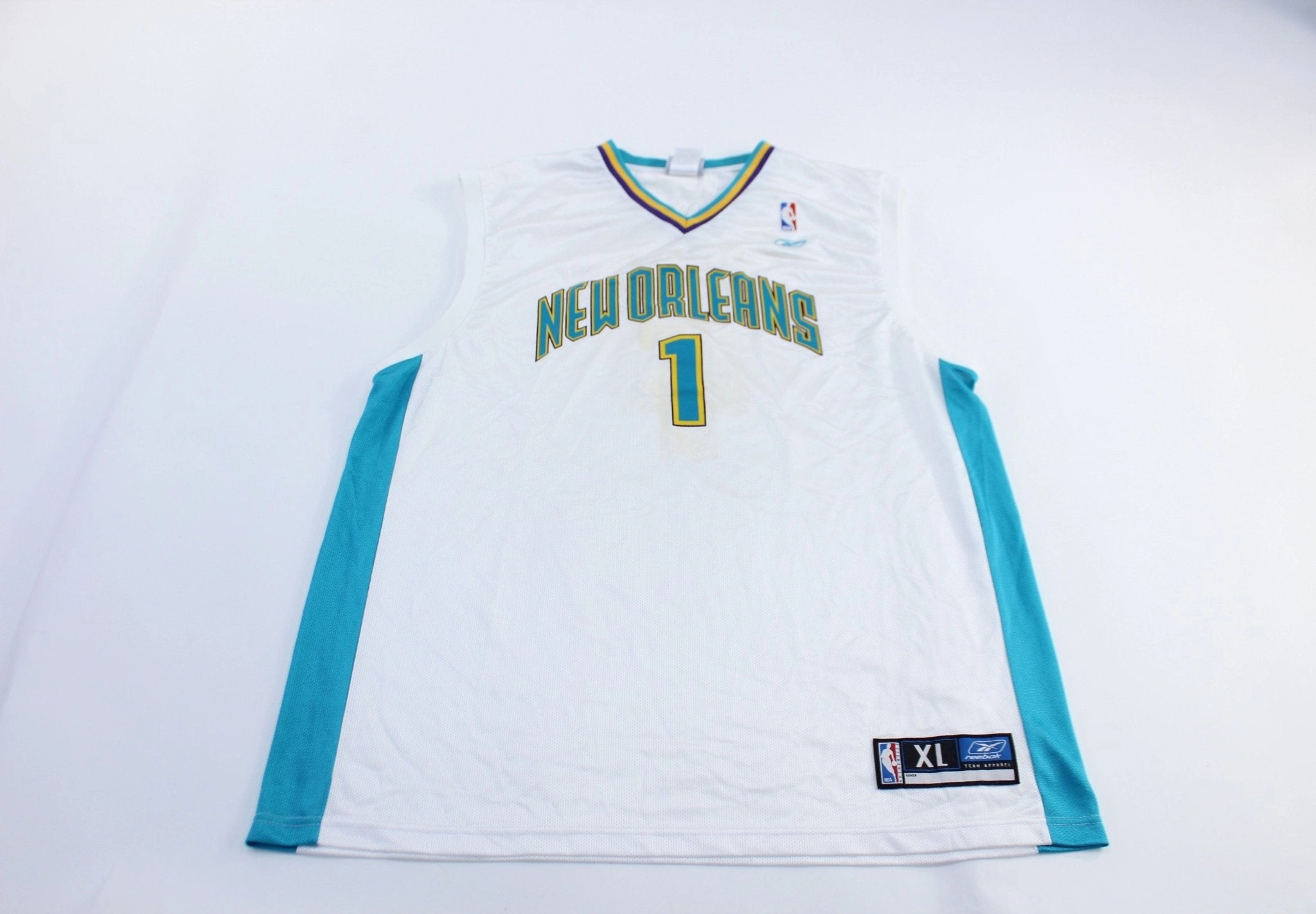 Training Ready Reebok Embroidered Logo New Orleans Pelicans Anthony Davis Basketball Jersey