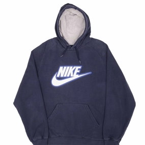 VINTAGE NIKE SPELLOUT SWOOSH NAVY BLUE HOODIE SWEATSHIRT 2000S SIZE LARGE product customization