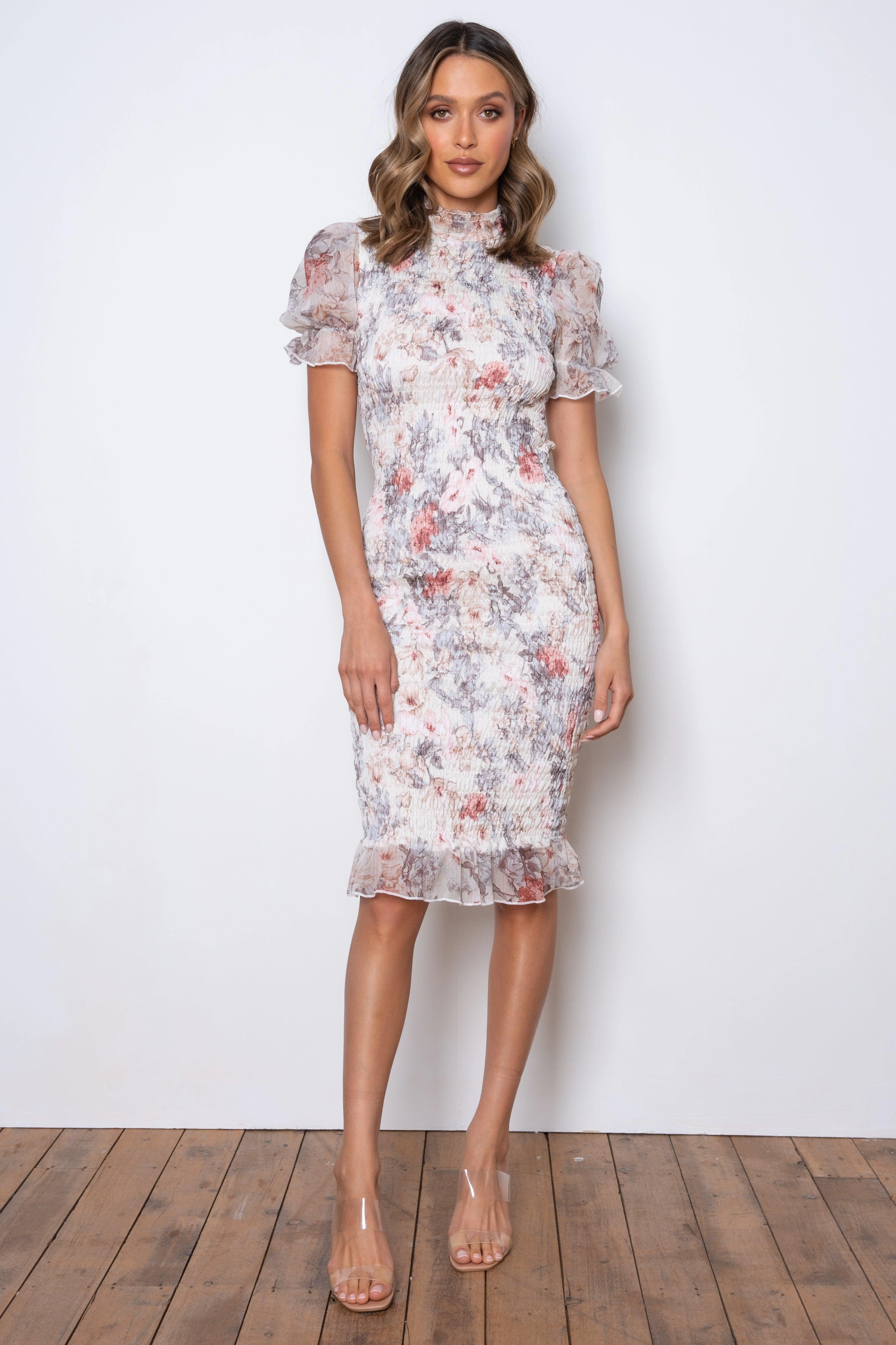 Vibrant Design Juliette Midi Dress - Floral