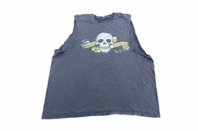 Harley Davidson Skull cut Off Tank Top Thermal Retention Lining Fresh Comfort