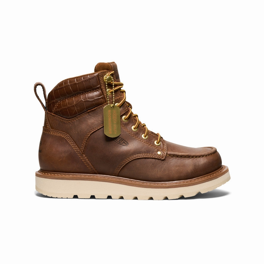 hot climate Men's Cincinnati 6" Boot (Soft Toe) x Noon Goons   |  Leather Brown/Off White
