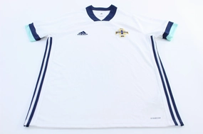Adidas Embroidered Logo Irish Striped Soccer Jersey Shape Retention Fabric Durable Double Stitching