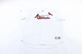 Vintage Majestic Embroidered St. Louis Cardinals Baseball Jersey Durable Double Needle Hem Durable Recycled Blend