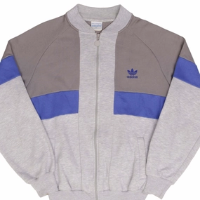 VINTAGE ADIDAS FULL ZIP GREY SWEATSHIRT JACKET 1970S SIZE XL swimming suitable Cozy Collection