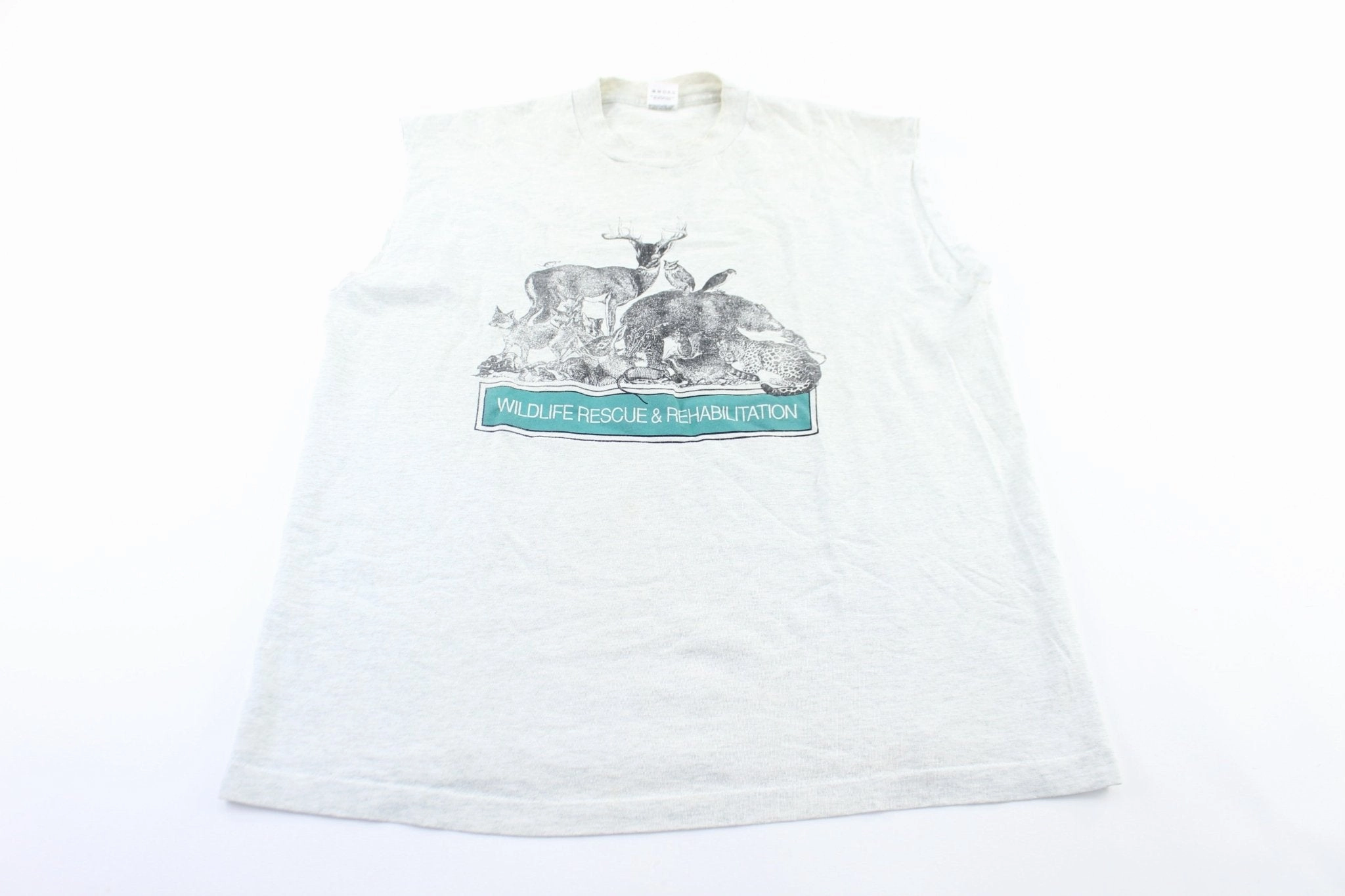 Wrinkle Resistant Finish 90's Wildlife Rescue & Rehabilitation Graphic Tank Top