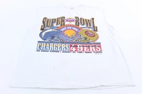 1994 San Diego Chargers vs San Francisco 49ers SuperBowl Tank Top Fade Resistant Prints