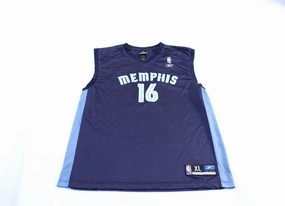 Reebok Embroidered Logo Memphis Grizzlies Mark Gasol Basketball Jersey Athletic Silicone Trim