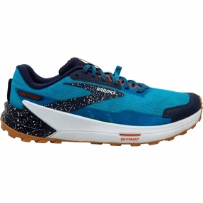 Brooks Catamount 2 Mens Trail Running Shoes - Blue flexible outsole running shoes