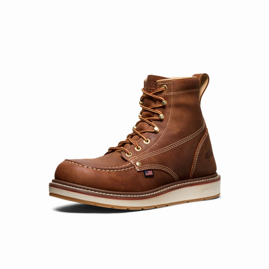 Men's Liberty 6" Boot (Soft Toe)  |  Leather Brown/Birch Foot alignment Durable Walk