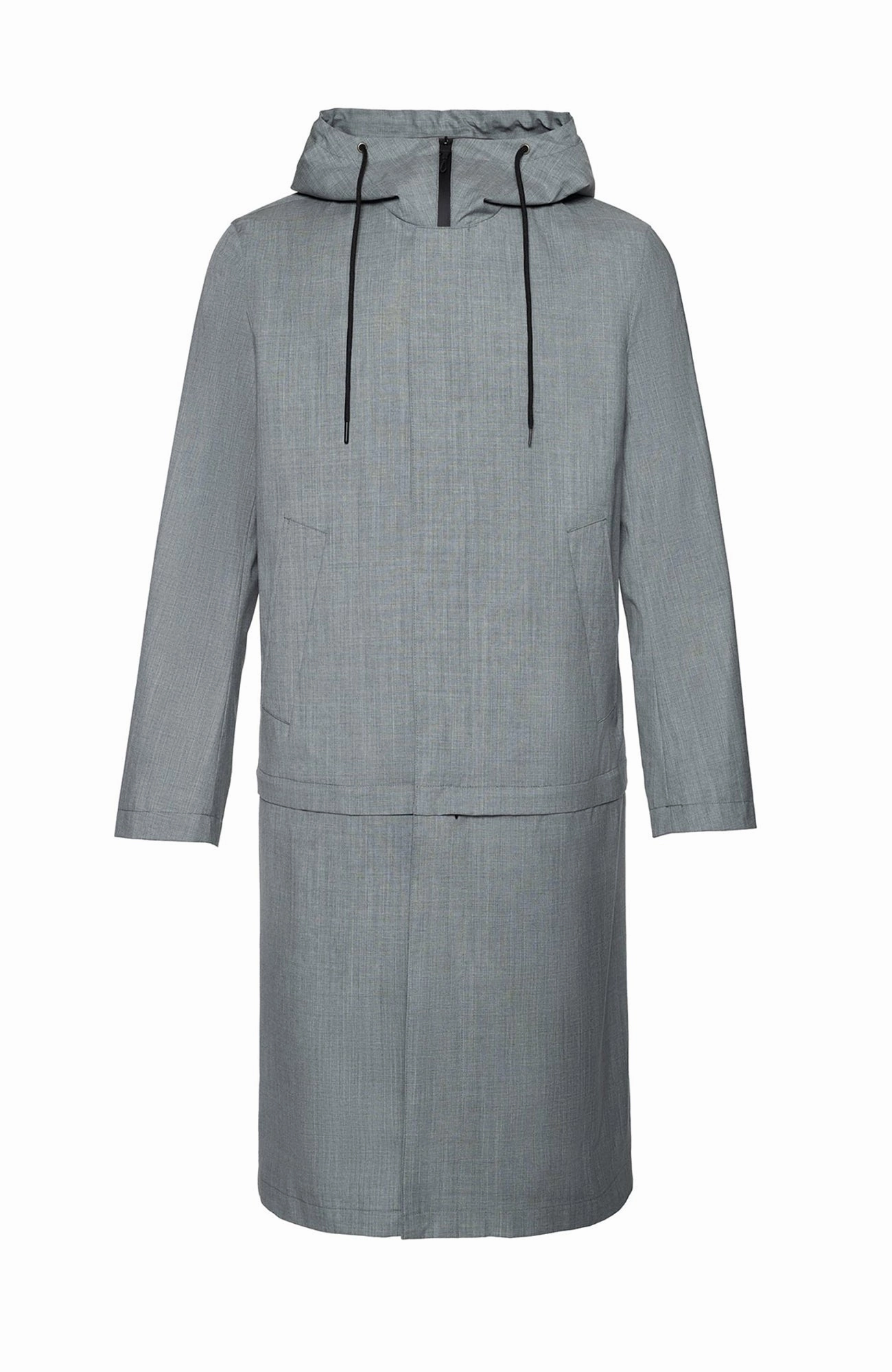 TRENT MODERN FIT LIGHT GREY WATER RESISTANT TOPCOAT Anti Slip Cuffs