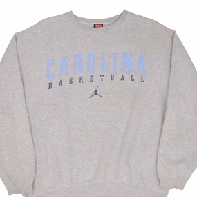 VINTAGE NIKE NCAA CAROLINA BASKETBALL GREY SWEATSHIRT 1990S SIZE XL Cozy Texture
