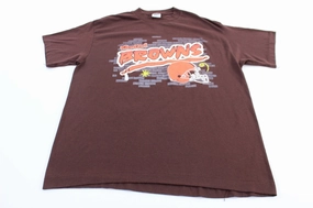 VintageWash Minimal Fit 90's Cleveland Browns Football Graphic T-Shirt