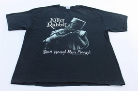 2003 Monty Python Killer Rabbit Run Away T-Shirt Affordable Fashion Street Trend Look