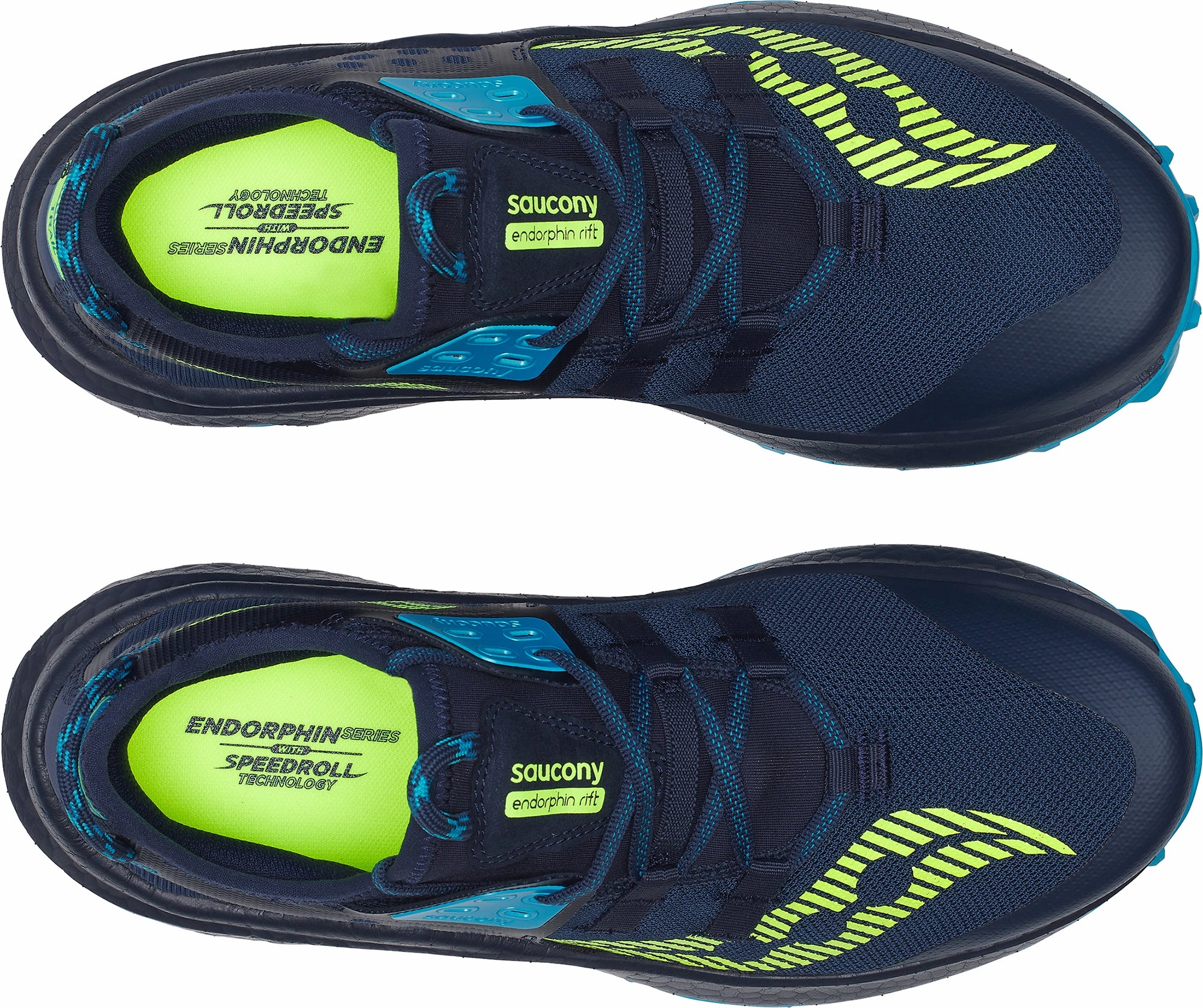 Exclusive Bouncy Long Distance Cushioning Saucony Endorphin Rift Mens Trail Running Shoes - Navy