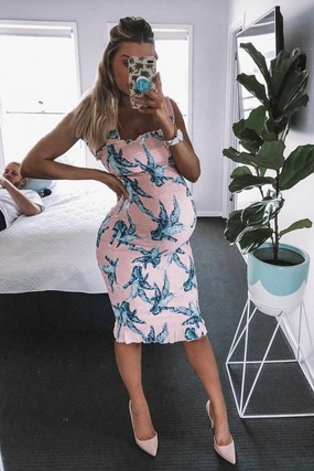 Tina Dress - Pink Print Lounge Mood