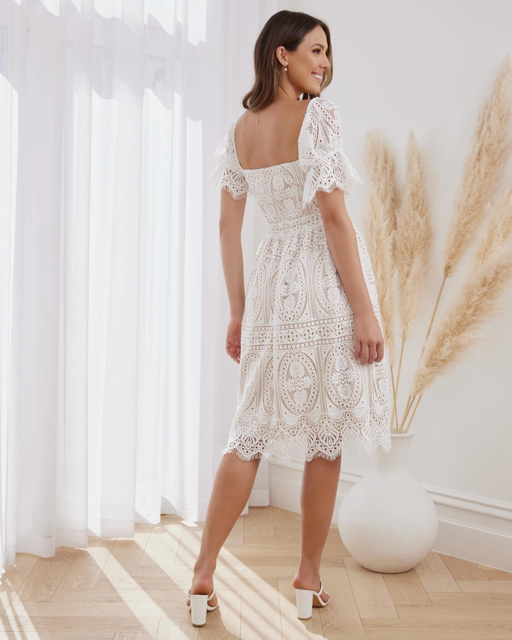 Remie Dress - White (Final Sale) Comfortable Waist