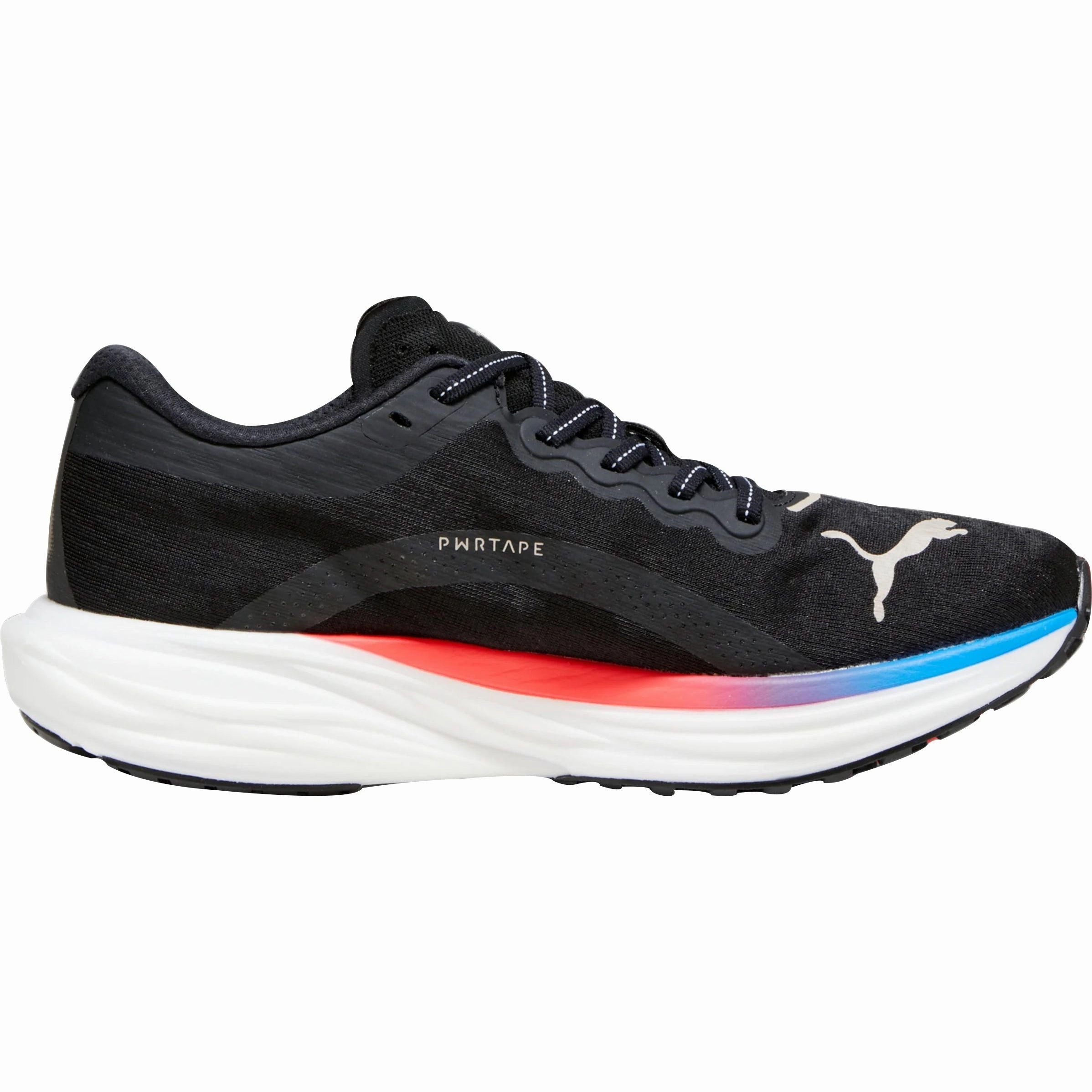 Lifting Support Laser Cut Panels Puma Deviate Nitro 2 Mens Running Shoes - Black
