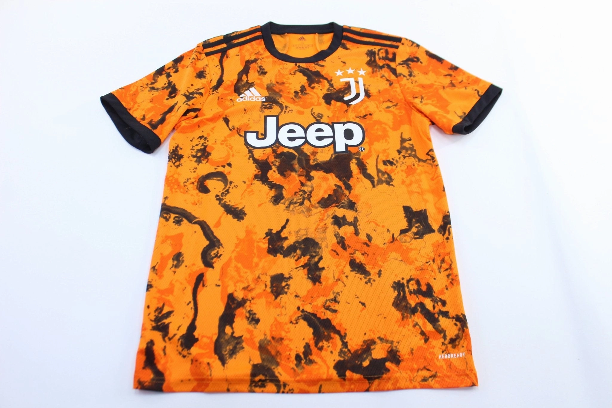 Moisture Lock Reservoir Adidas Embroidered Logo Juventus Orange Striped Soccer Jersey