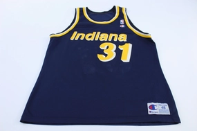 Action Performance Garment Dyed Colorfastness Vintage Indiana Pacers Reggie Miller #31 Champion Basketball Jersey