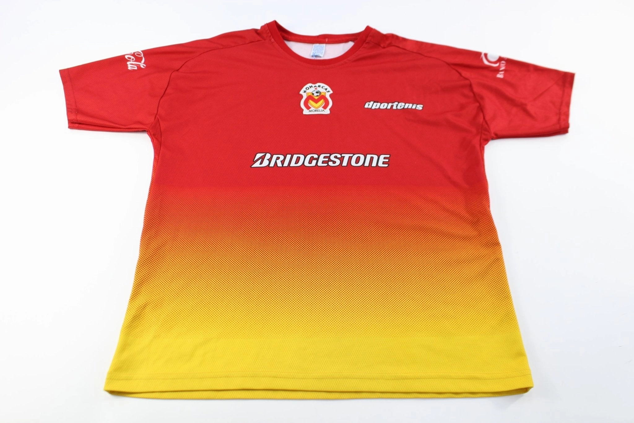 Flexible Yoke Design Monarcas Morelia Red & Yellow Soccer Jersey