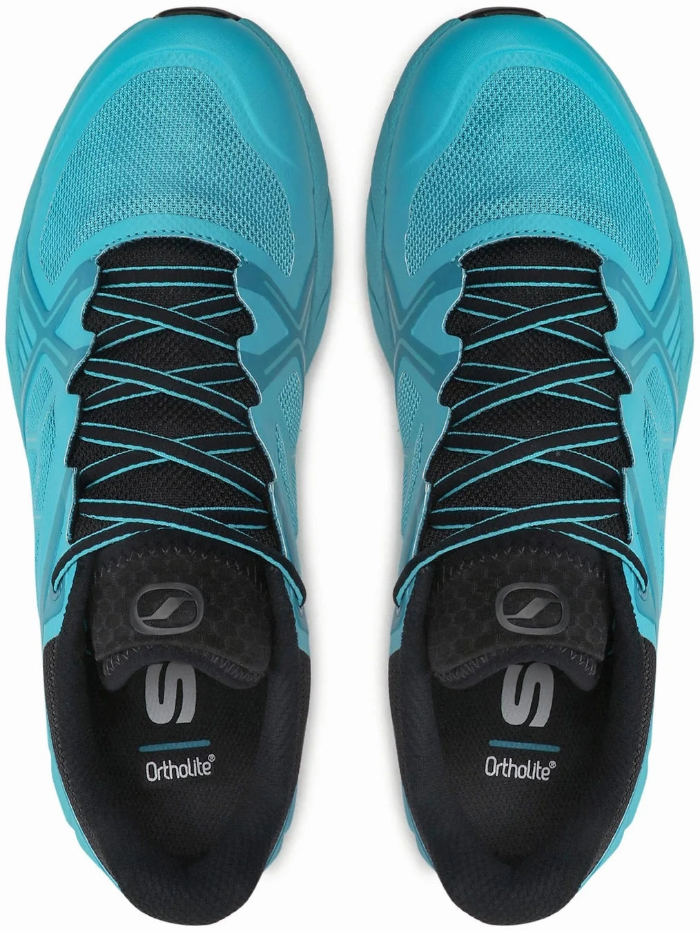 running in a pier area shoes Ventilated Mesh Upper Scarpa Spin 2.0 Mens Trail Running Shoes - Blue