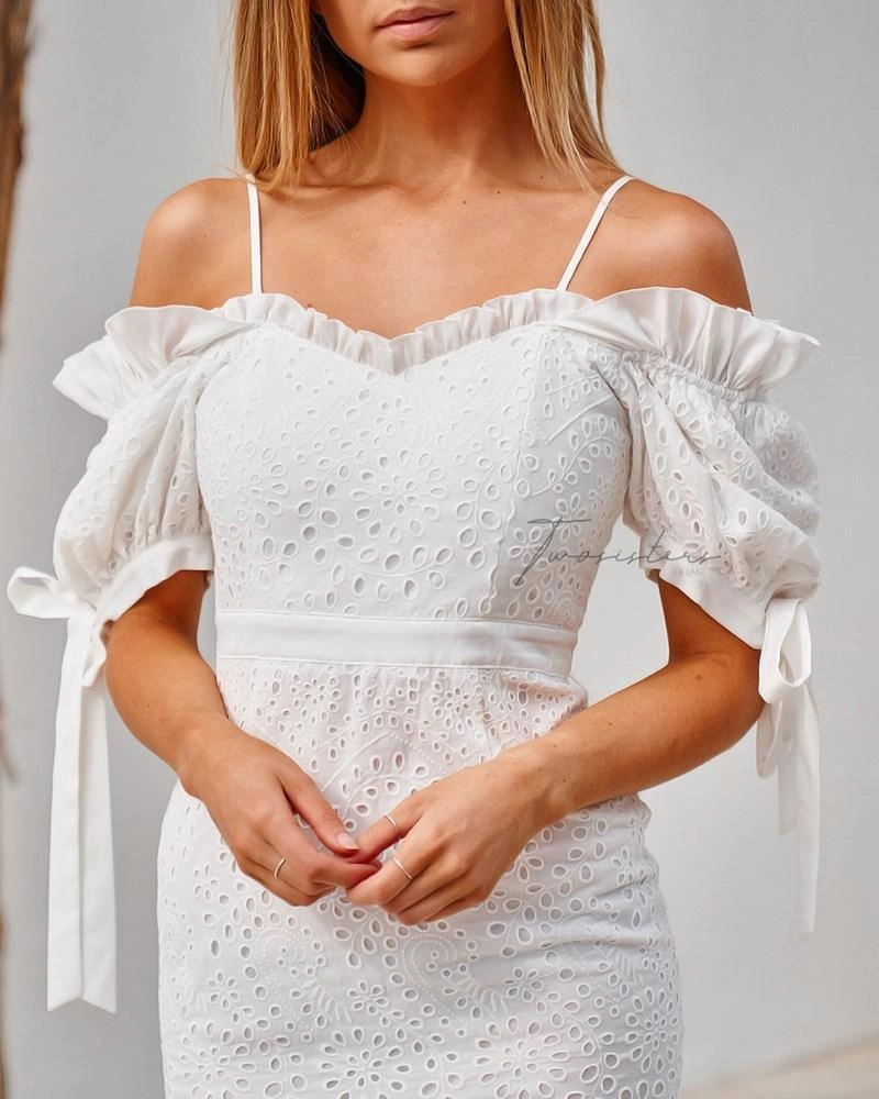 Parker Dress - White Eye Appeal Evening Ready