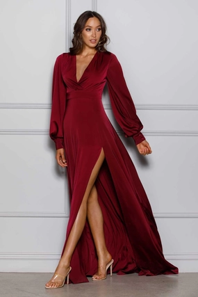 Urban Feel SKYLAR GOWN - WINE