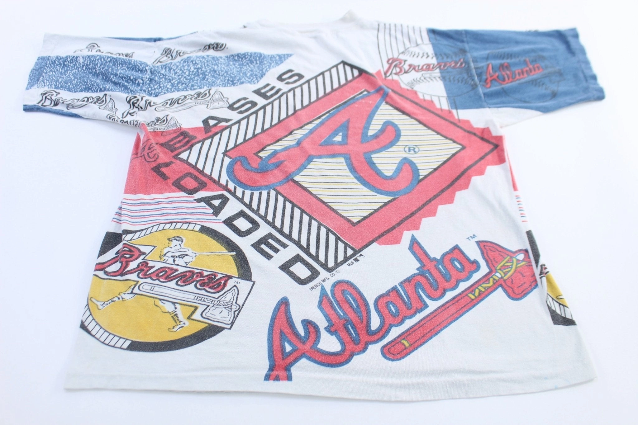 Fashion Must-Have Light Casual Wear 90's Atlanta Braves Baseball All Over Print T-Shirt
