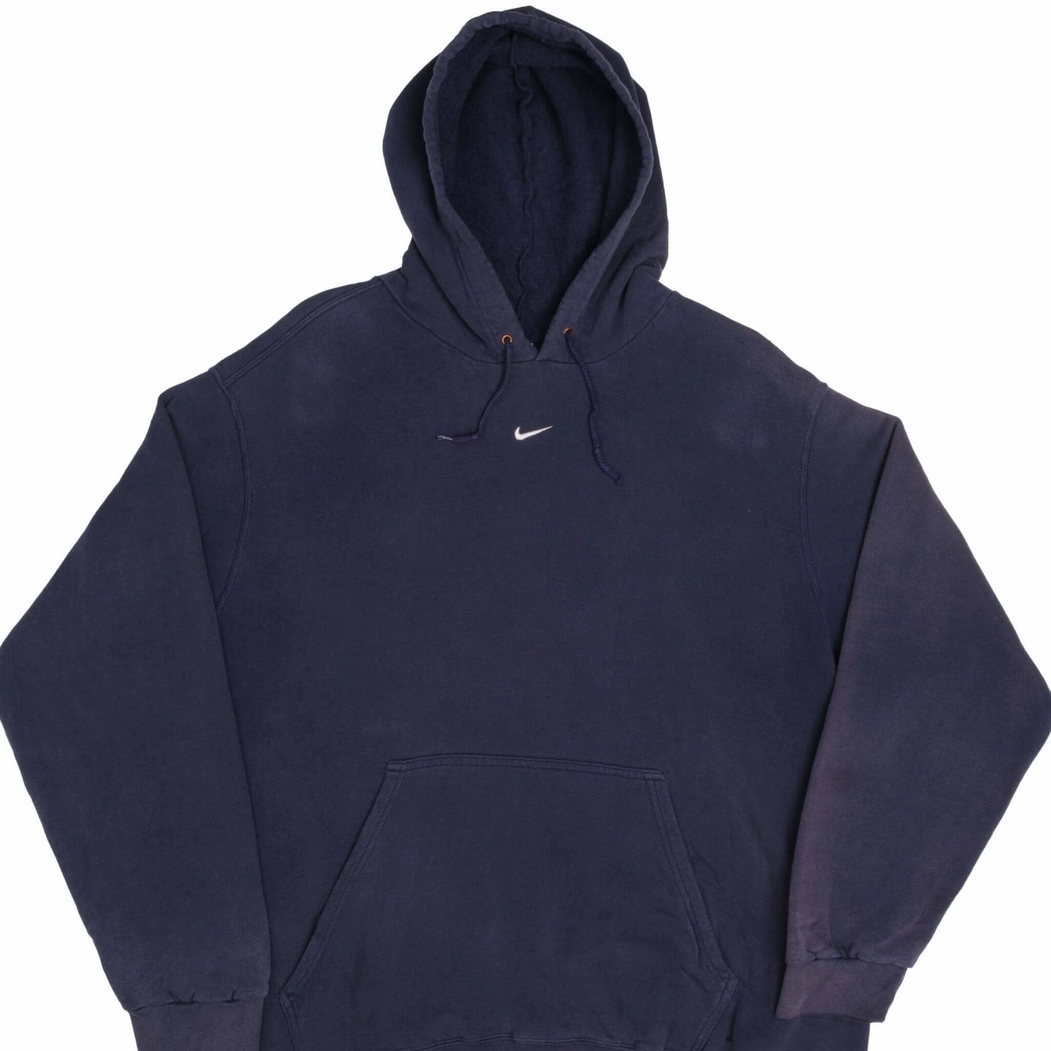 product beach style charm VINTAGE NIKE MIDDLE SWOOSH TRAVIS SCOTT NAVY BLUE HOODIE 2000S SIZE XL