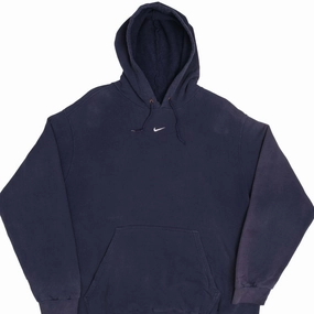 product beach style charm VINTAGE NIKE MIDDLE SWOOSH TRAVIS SCOTT NAVY BLUE HOODIE 2000S SIZE XL