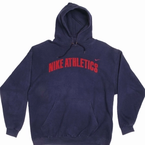 Sporty Jacket VINTAGE NIKE ATHLETICS BLUE HOODIE MID 1990s SIZE XL MADE IN USA