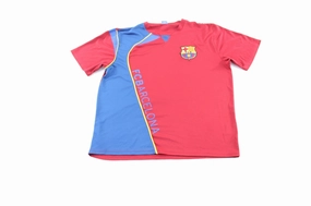 Sweat Wicking FC Barcelona Logo Patch Red & Blue Soccer Jersey