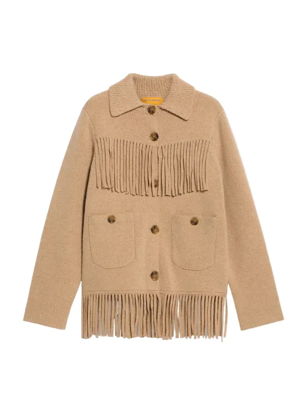 Western Fringe Jacket in Dune Storage Vegan Option