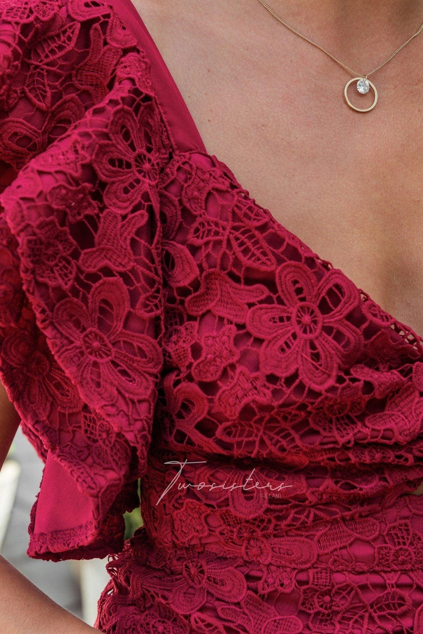 Chic Tone Sophia Dress - Red