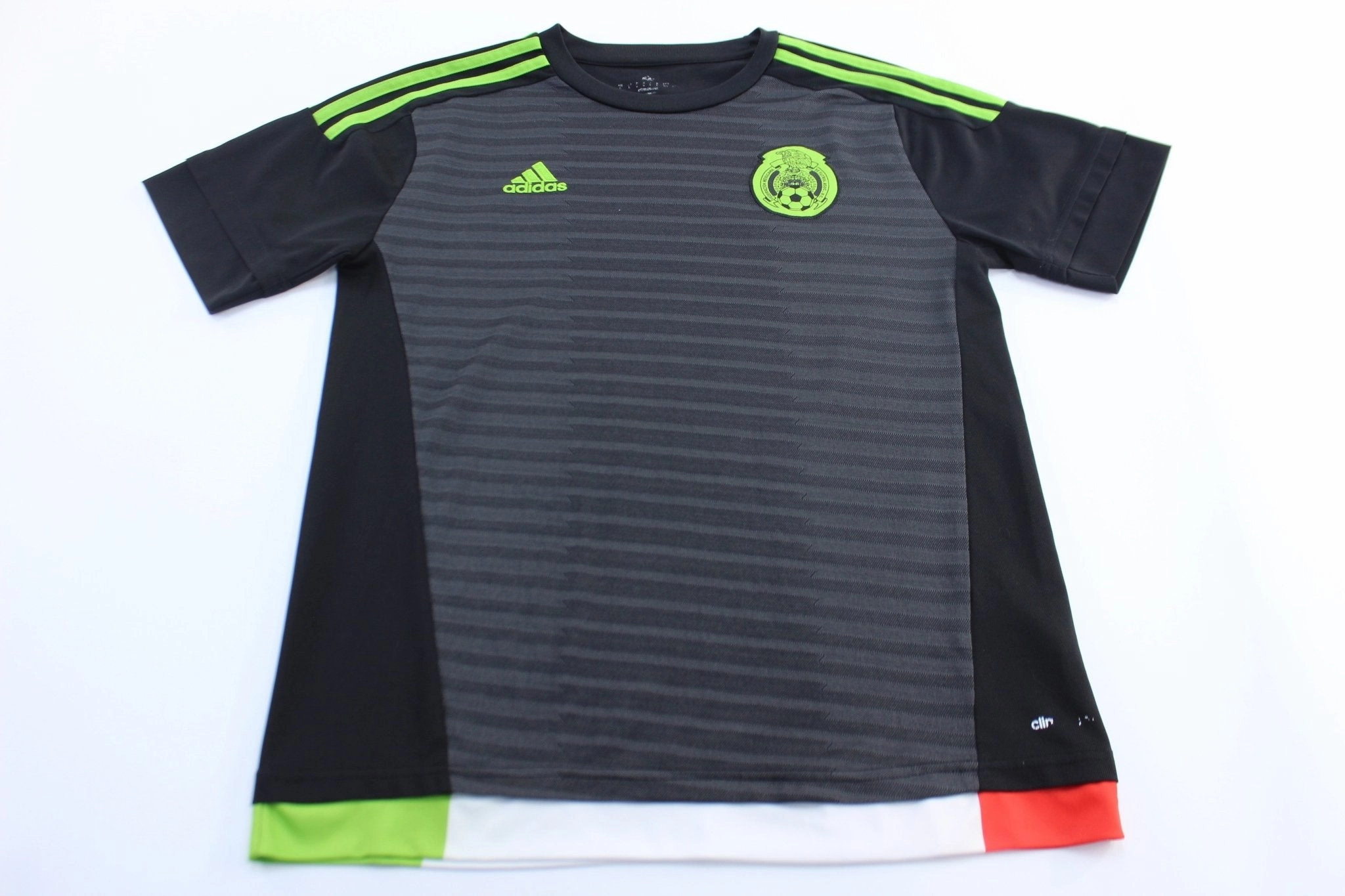 Slim Profile Dynamic Movement Adaptation Adidas Embroidered Logo Mexico Striped Soccer Jersey