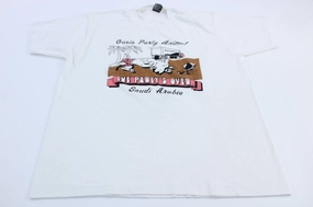 90's Saudi Arabia Oasis Party Animal Heineken T-Shirt Non Iron Finish