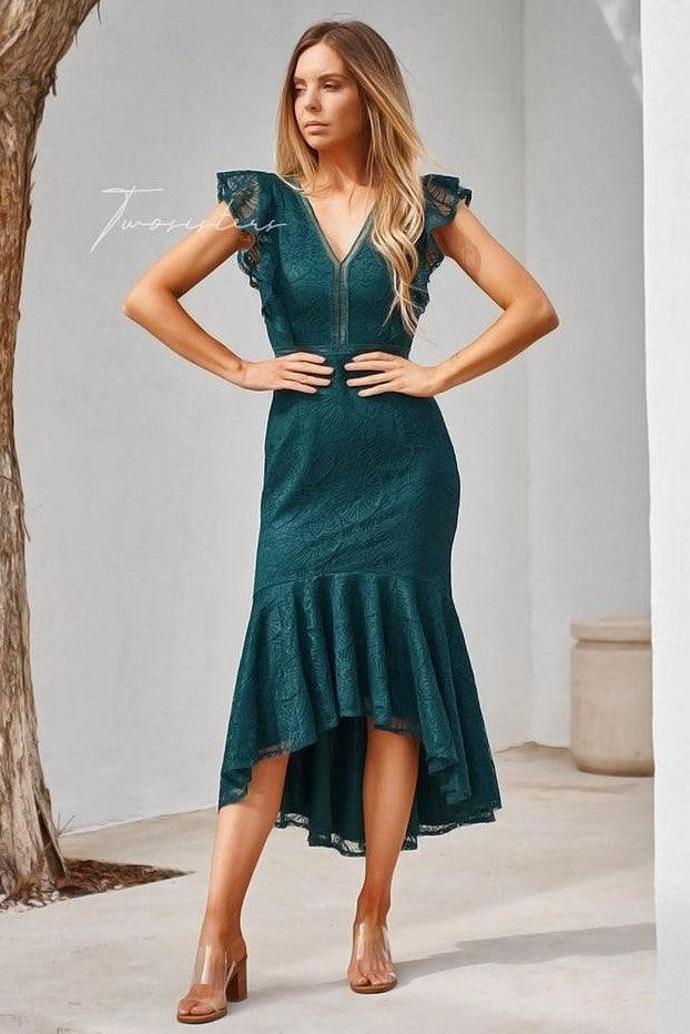 Crisp Silhouette All Purpose Chantelle Dress - Green