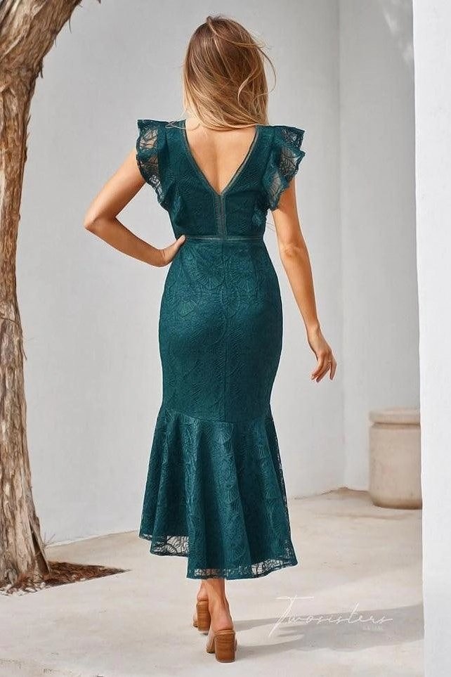 Chantelle Dress - Green Refined touch Smart Waist Design