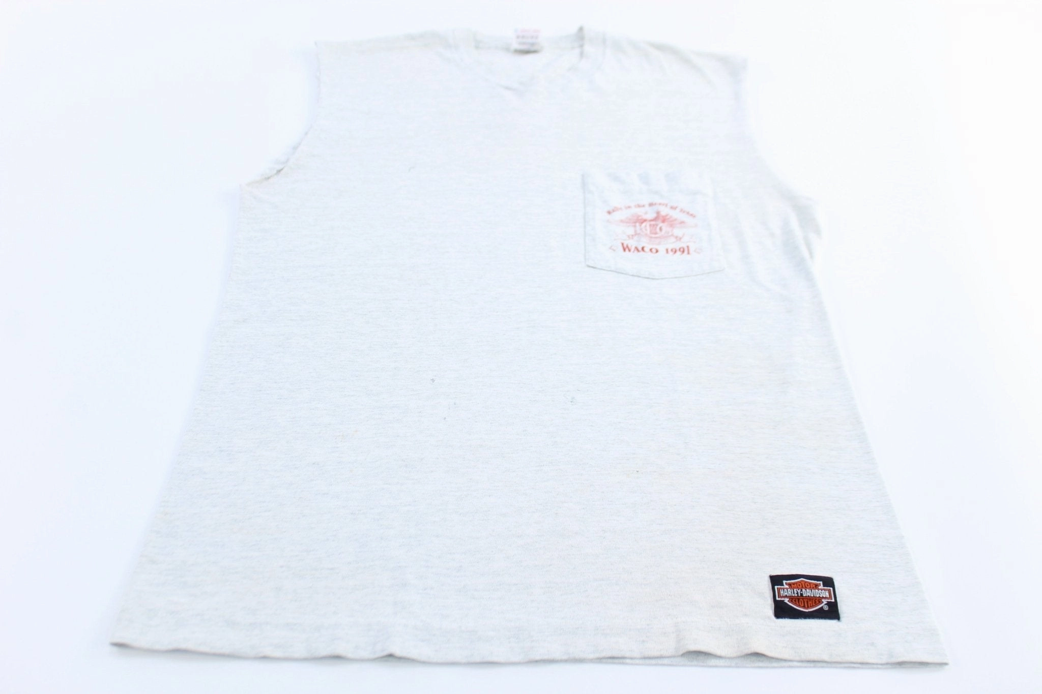 1991 Harley Davidson Motorcycles Waco, Texas Rally Tank Top Crisp Details