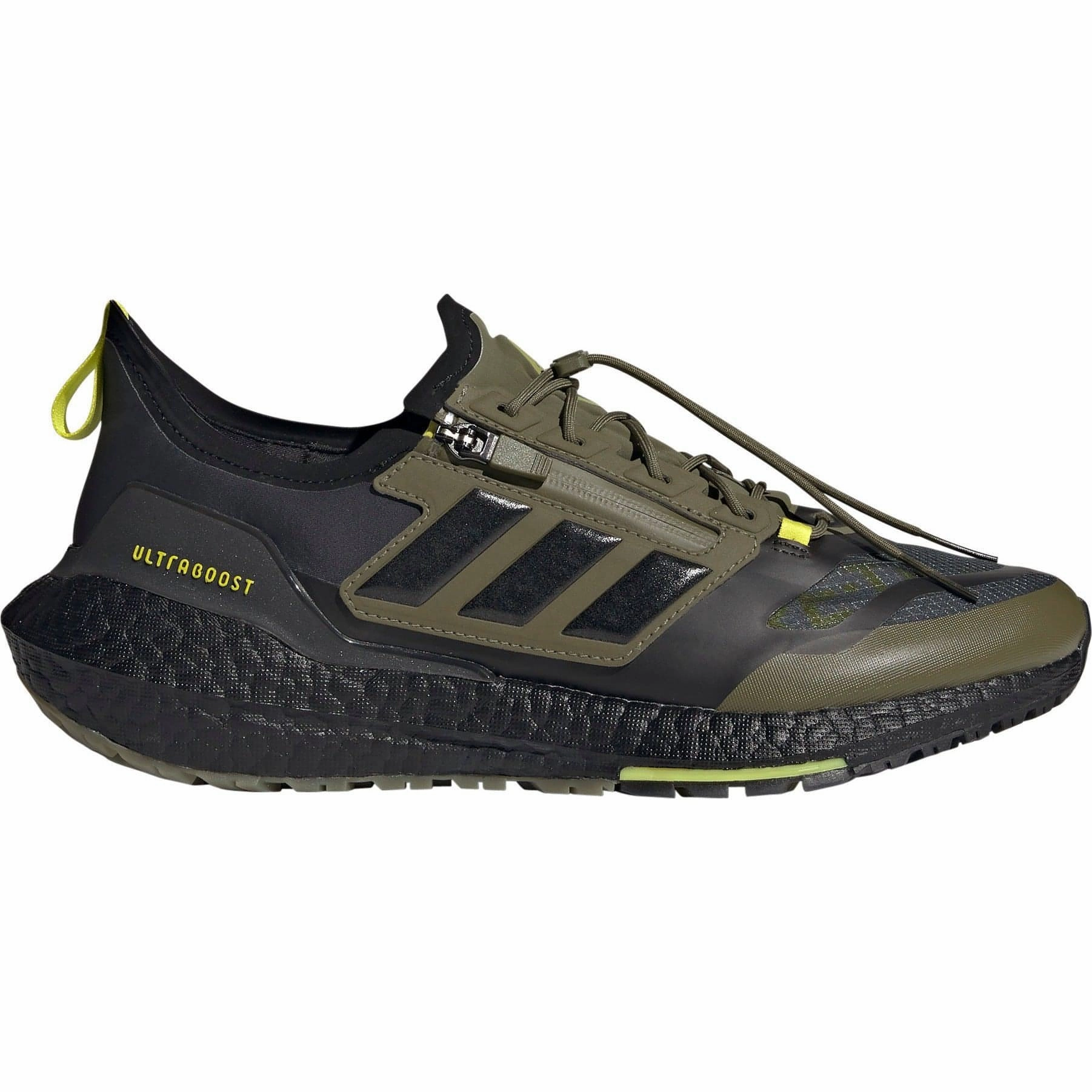 adidas Ultra Boost 21 GORE-TEX Mens Running Shoes - Green Flexible Midsole Construction Durable Fabric