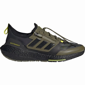 adidas Ultra Boost 21 GORE-TEX Mens Running Shoes - Green Flexible Midsole Construction Durable Fabric