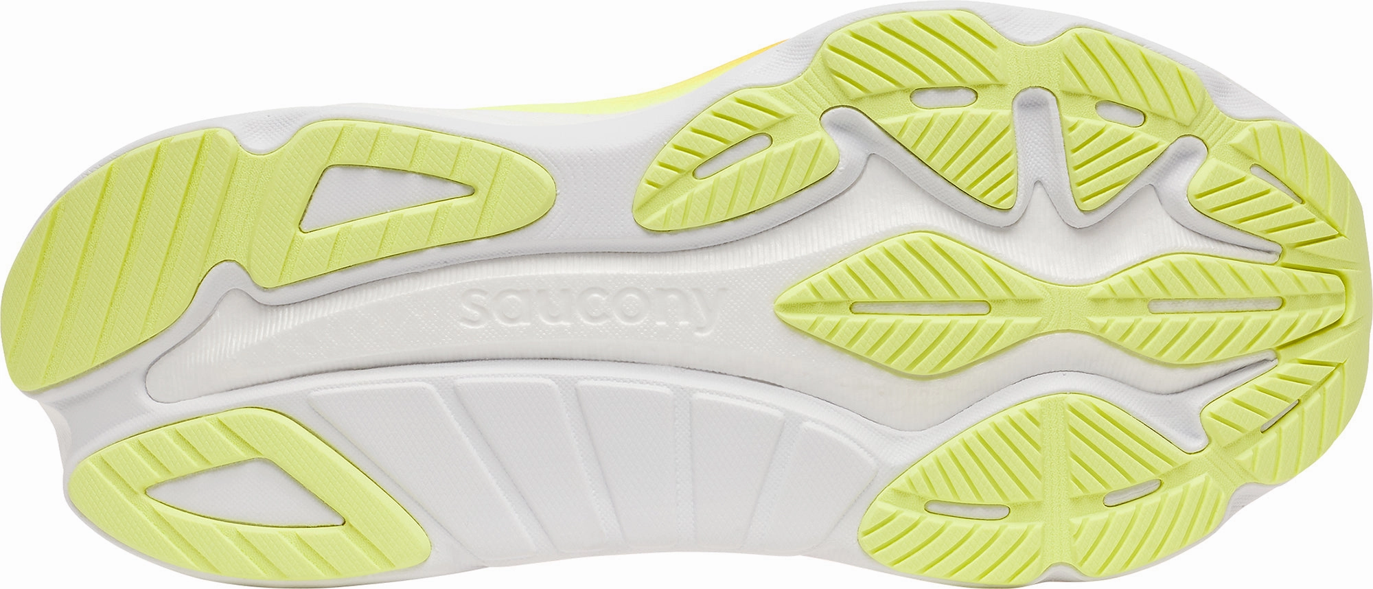 leather insole shoes Saucony Hurricane 24 Womens Running Shoes - Yellow