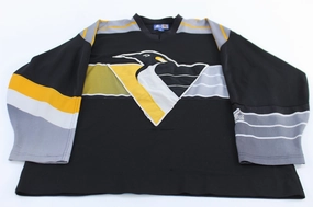 Multipanel Construction Low Profile Silhouette 90's Pittsburgh Penguins Embroidered Starter Hockey Jersey