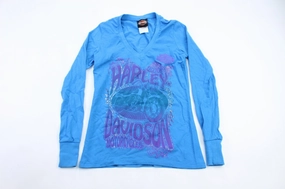 Eco Friendly Dyes Women's Harley Davidson Motorcycles El Paso, Texas LS T-Shirt