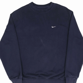 VINTAGE NIKE CLASSIC SWOOSH NAVY BLUE SWEATSHIRT 2000S SIZE XL Stylish Comfort Layered Look
