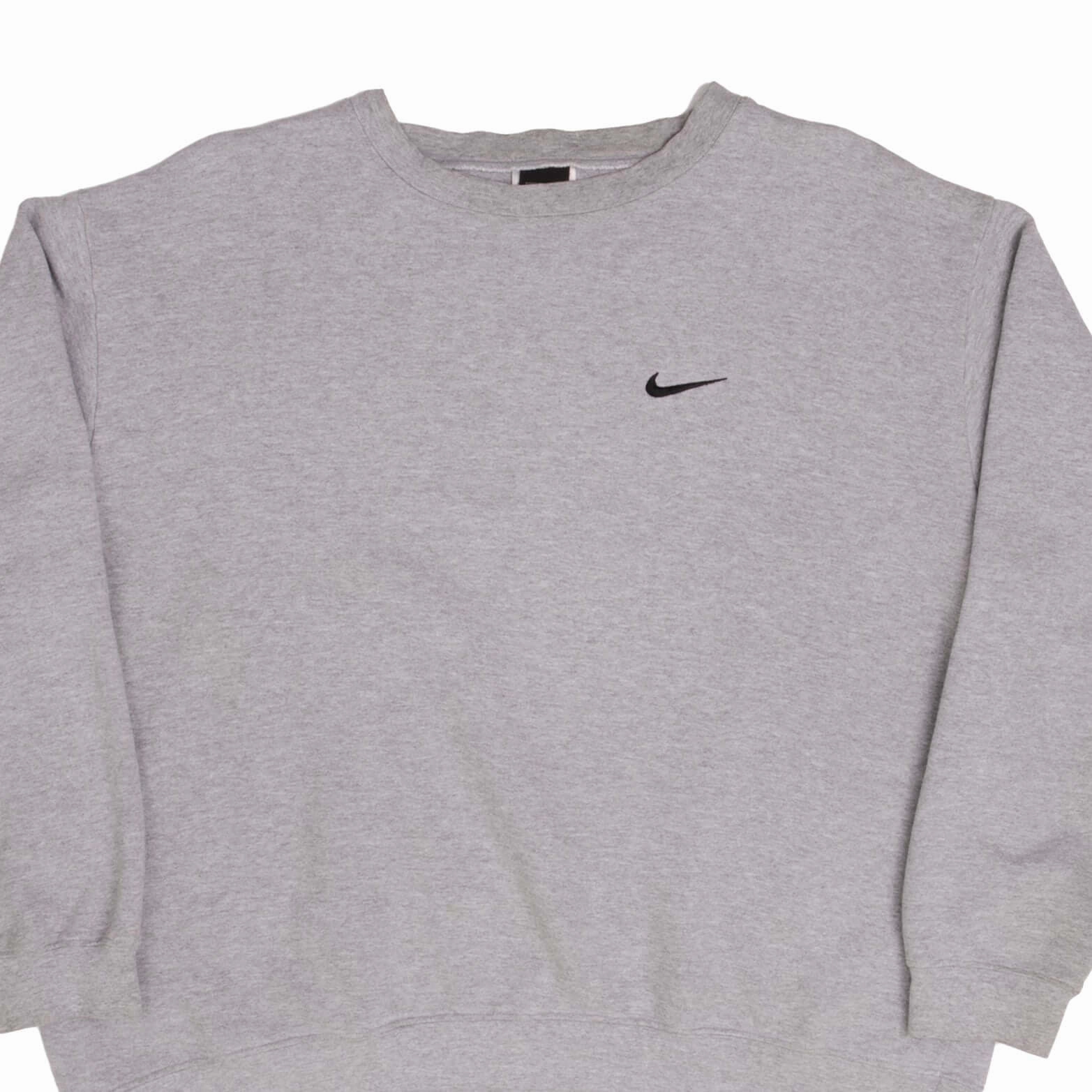 VINTAGE NIKE CLASSIC SWOOSH GREY SWEATSHIRT 1990s SIZE XL product eco friendly conscience Snug Fit