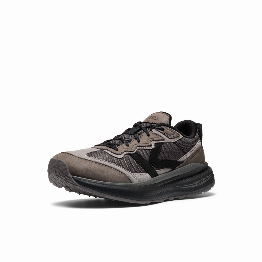 Men's WK500 Leather Walking Shoe  |  Steel Grey/Black Parkour Hike Dry Steps
