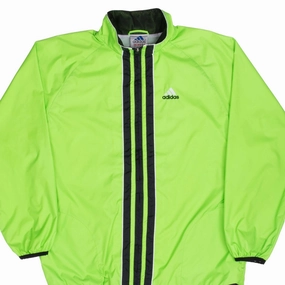 Outerwear Dance VINTAGE ADIDAS NEON GREEN WINDBREAKER JACKET 1990S LARGE